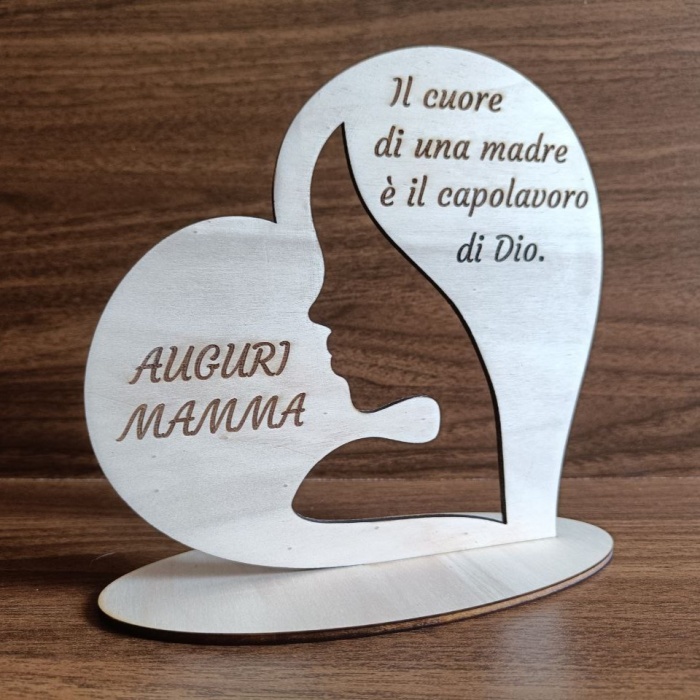 Cuore mamma con frase
